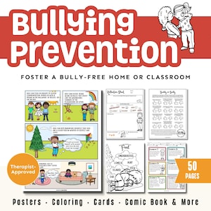 Anti-Bullying Activities | Bullying Worksheets + Comic | Positive Relationships | No Bullying Posters