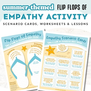 Empathy Worksheet, Empathy Activities, Empathy Scenario Cards, Social Emotional Learning Activities, perspective taking, listening activity