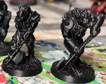 Set of 5 Gnoll Minis Warband Raiders | Monster Miniatures | Dungeons and Dragons D&D DnD Dragonbane Pathfinder | 3d Printed| PLA FDM