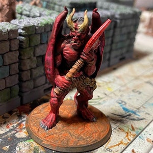 Demon Pit Fiend Devil Balrog Balor | Dragonbane DnD 5e Dungeons & Dragons Pathfinder | Unpainted Miniatures | FDM PLA