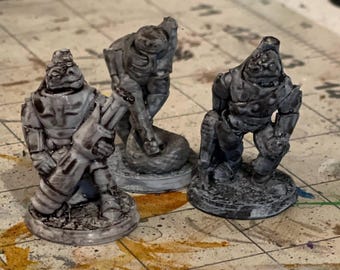 Set of 3 Lizardfolk Vesk Naga Miniatures for Starfinder D&D Pathfinder Paizo | 28mm | PLA 3D Printed | Lancer Traveler Space Gunner Soldier