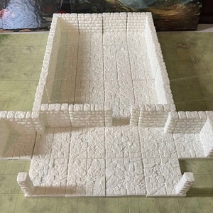 Set of 30 Dungeon Tiles | Map Terrain Starter Bundle | Dragonlock | Dragonbite | Unpainted or Painted | Full Height Walls | D&D Dragonbane
