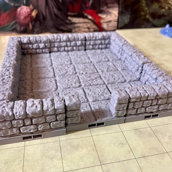 Dungeon 9 piece Terrain Starter Set Bundle | Dragonlock Compatible | Dragonbite | Unpainted or Painted | Half Height Walls