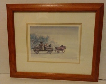 John A Morrow Pencil Signed Offset Lithograph  Against the Wind 549/750