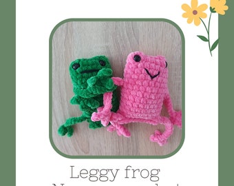 Crochet PATTERN No Sew Leggy Froggy| Video tutorial included| US Terms