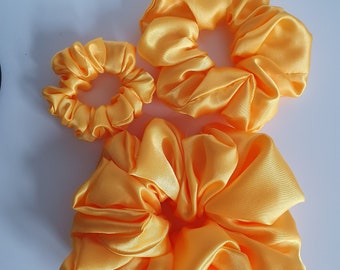 Satin Scrunchies Gelb| Goldie | XL, Normal und Mini