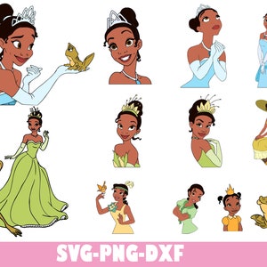 Tiana 2  Svg Bundle,  Tiana 2  Png Bundle, Cricut, Layered by Color, Cutting File
