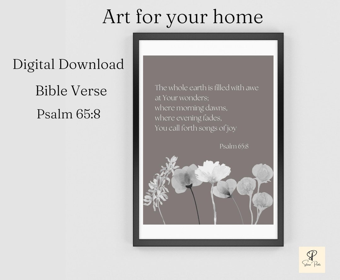 Printable Art for Your Home Bible Verse in Your Home Psalm 658 Digital Download Etsy