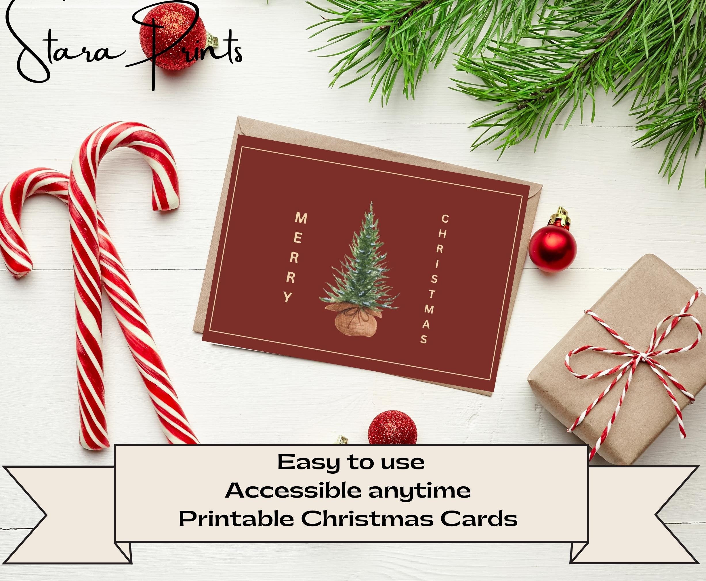 Printable Christmas Card for Instant Download 7x5 Inch Cards for ...