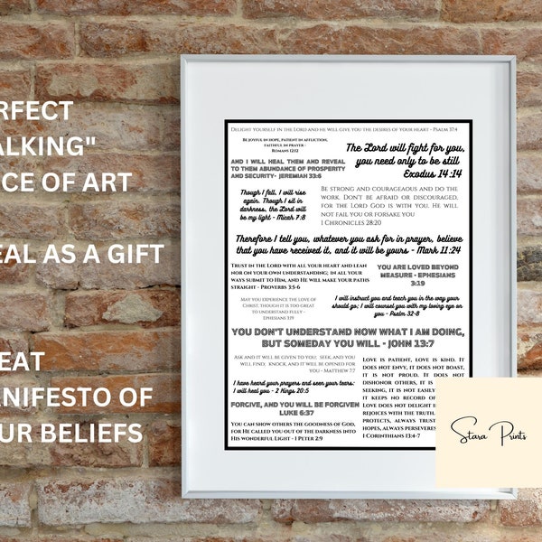 Digital Art - My creation - Bible Verses Manifesto - Bible verses for inspiration & comfort - affordable Art for your home to download