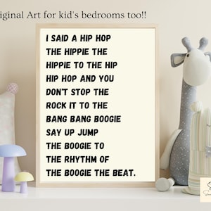 SugarHill Gang Lyrics Art Print: Hip Hop Home Decor (Digital Download)