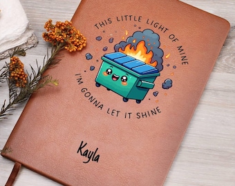 This Little Light of Mine Dumpster Fire Journal, Work Bestie Gift, Office Humor, Funny Boss Gift Idea, Coworker Gift, Employee Present
