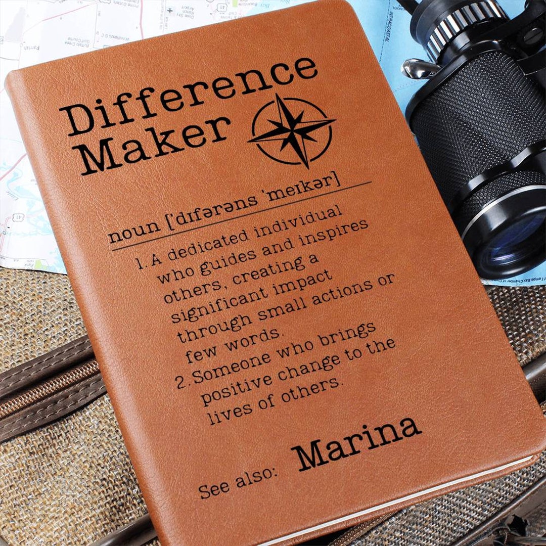 Custom Difference Maker Definition Journal - Unique Thank You Gift for ...
