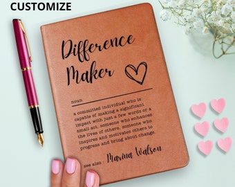 Mentor cuaderno de regalo diario personalizado Boss Lady regalo de despedida colega gracias liderazgo de inspiración creador de diferencias únicas