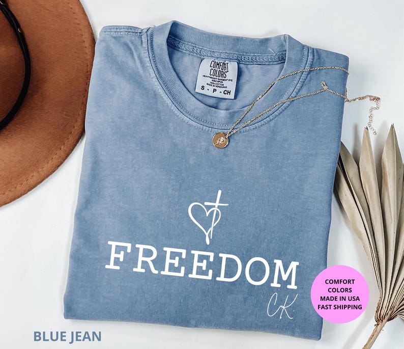 Freedom Christian Shirt Comfort Colors®, Faith T-shirt, Tribute to Charlie K, Bible Verse Tee, Religious Gift, God Family Country Shirt image 4