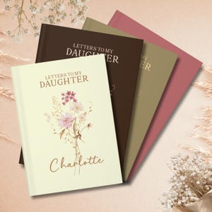 Cuaderno “Cartas a Mi Hija” – Cuaderno Personalizado con Flores Silvestres – Diario “Mi Querida Hija” – Libro de Recuerdos de Nacimiento para Bebé