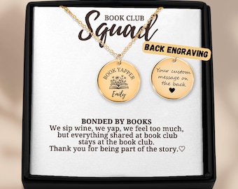Cerfified Book Yapper  Necklace Book Club Gifts Personalized Gift For Book Club, Bookish Gifts, Book Club Squad