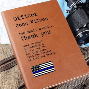 Police Retirement Gift, Personalized Retirement Book, Custom Police Officer Gift, Retirement Journal for Police Officer