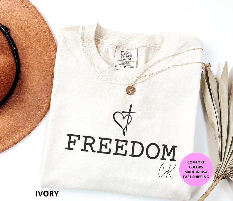 Freedom Christian Shirt Comfort Colors®, Faith T-shirt, Tribute to Charlie K, Bible Verse Tee, Religious Gift, God Family Country Shirt image 5