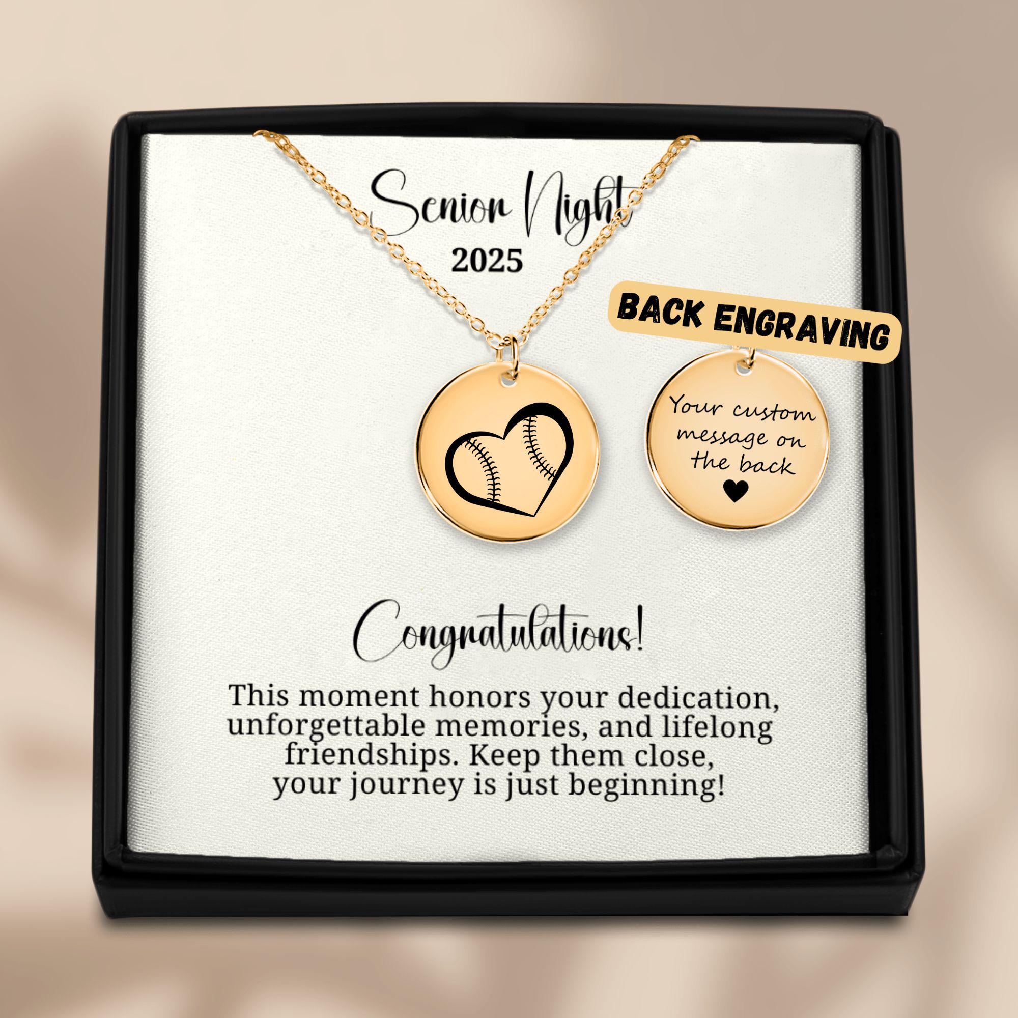 Collana Softball Con Ciondolo A Cuore - Argento E Oro Rosa - Regalo Per Giocatrici E Mamme - Accessorio Sportivo