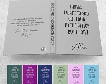 Custom office notebook | coworker gift ideas | gifts for coworker secret santa gift | funny work wife gift | favorite coworker funny gift