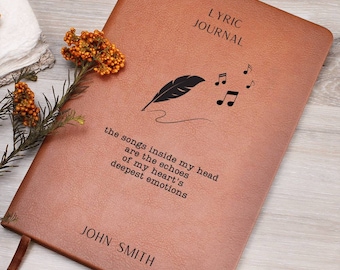 Personalisiertes Songtext-Tagebuch – Musiker-Song-Tagebuch – Musik-Notizbuch – Songwriting-Tagebuch