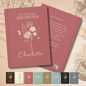Cuaderno “Cartas a Mi Hija” – Cuaderno Personalizado con Flores Silvestres – Diario “Mi Querida Hija” – Libro de Recuerdos de Nacimiento para Bebé