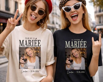 Funny Personalized Hen Party T-Shirt: Bride Portrait, Bride-to-be T-shirt, Maid of Honor or Bridesmaid with vintage photo