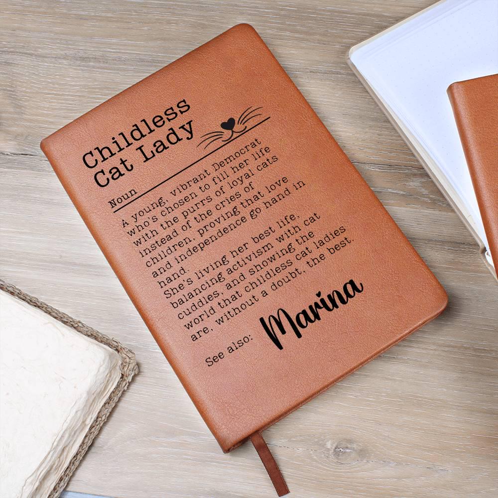 Childless Cat Lady Definition Journal | Cat Ladies Vote | Anti-Trump Journal | Gift for Her | Kamala Harris 2024 | Difference Maker Gift