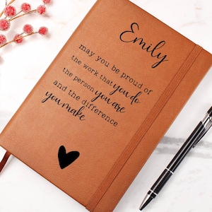 Personalized may you be proud Journal, Coworker Birthday Gift, employeer gifts, thank you notebook, Leader Gift, Mentor Appreciation Gift