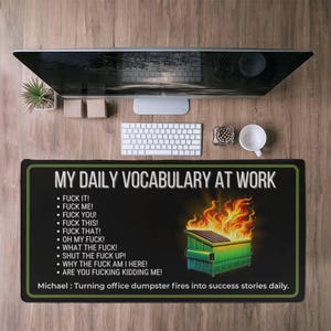 Funny Gifts - Office Mouse Pad  Personalized, Sarcastic Desk Mat, Office Gift for Male Coworkers, Vulgar Humor, Christmas Gift for Coworker