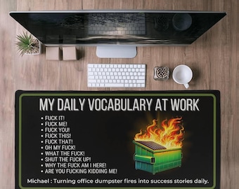 Funny Gifts - Office Mouse Pad  Personalized, Sarcastic Desk Mat, Office Gift for Male Coworkers, Vulgar Humor, Christmas Gift for Coworker