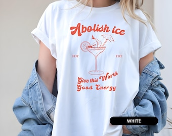 Comfort Colors Abolish ICE T-shirt | Protest T-shirt | Pro-invandring och social rättvisa T-shirt