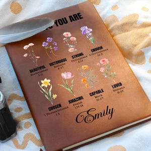 Personalized Prayer Journal for Women - Custom Positive Affirmations Journal - God Says You Are - Christian Gift - Religious Gift for Girls