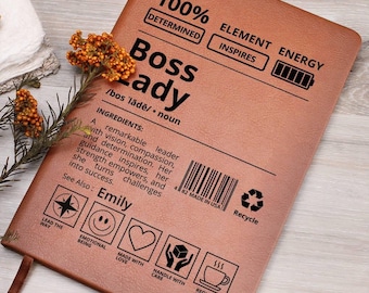 Personalized Boss Lady Notebook Custom Gift for Boss female Boss Lady Journal Gift Keepsake for Boss Lady Boss Gift for Women Female Manager