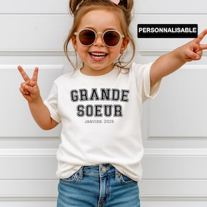 Big Sister T-shirt, Pregnancy Announcement, Future Big Sister T-shirt, T-shirt, Customizable Soon to be Big Sister T-shirt