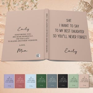 Diário "Minha Filha" - Caderno engraçado e personalizável - Cartas para minha filha - Caderno rígido humorístico personalizado