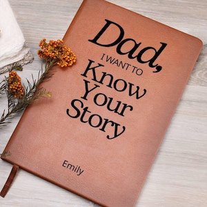 Dad What I Love About You Personalized Leather Journal Gift for