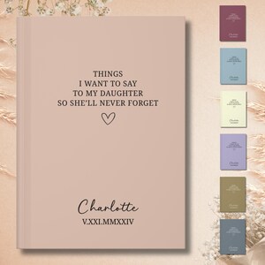 Cuaderno “Cartas a Mi Hija” – Cuaderno Personalizado con Números Romanos – Diario “Mi Querida Hija” – Libro de Recuerdos de Nacimiento para Bebé