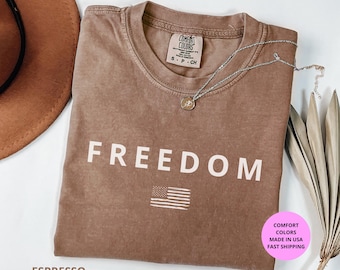 Freedom Comfort Colors® T-shirt, Gerechtigheid voor Charlie K, Patriotisch T-shirt, Politiek T-shirt voor heren en dames, Activisten- en mensenrechten-T-shirt