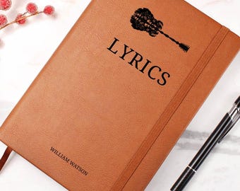 Personalized Lyric Journal | Custom Songwriter’s Notebook | Musician’s Song Diary | Writing Music Notebook for Songwriters | Guitarist Gift