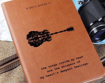 Personalized Lyric Journal Custom Songwriters Notebook Musician Song Diary Lyrical Writer Journal Writing Music Notebook Songwriting Journal