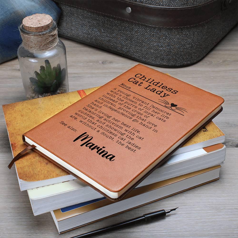 Childless Cat Lady Definition Journal | Cat Ladies Vote | Anti-Trump Journal | Gift for Her | Kamala Harris 2024 | Difference Maker Gift