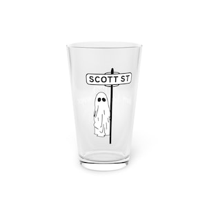 Scott Street Phoebe Bridgers Pint Glass, Stranger in the Alps, friendship gift, gift for her, Pharb merch, beer glass cup tumbler