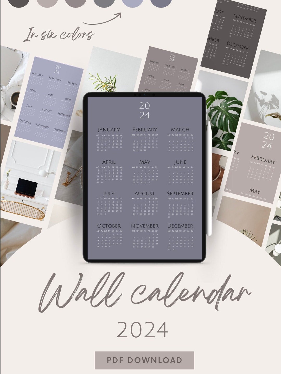 Free Printable Calendar 2024 Portrait Pdf Download