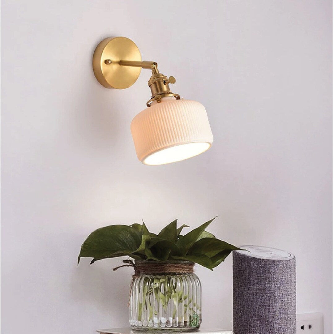 Ceramic Wall Light Fixture Plug in Wall Sconce Ceramic Lamp Etsy