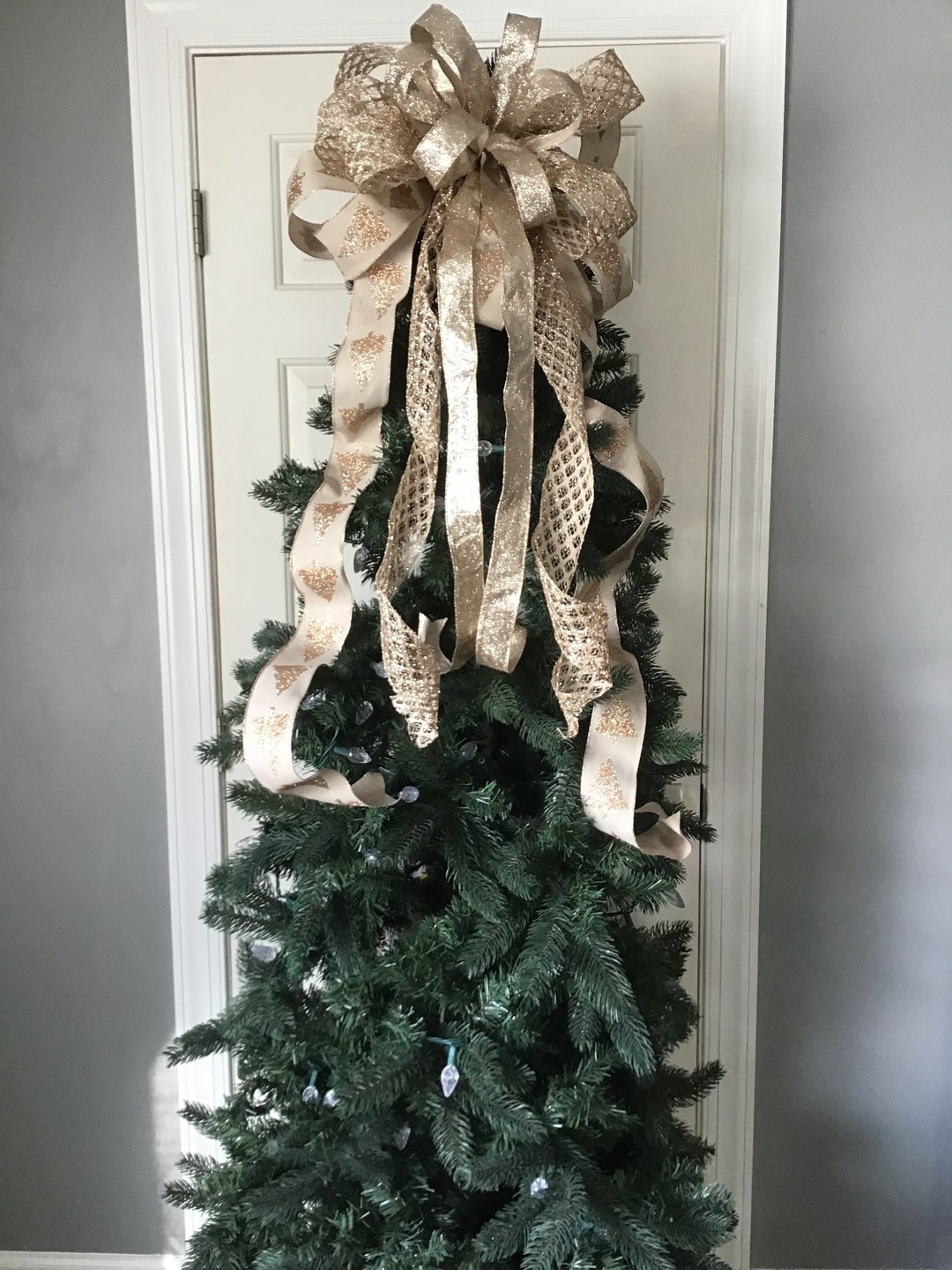 Christmas Tree Topper Bow for Christmas Tree Topper for Etsy