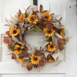 Sunflower Wreath, Home Wreath, Wreaths for Front Door, Door Wreath, Summer Wreath for Front Door, Wreath for Home, Front Door Wreath
