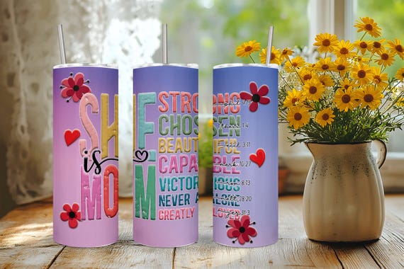 Chic 20oz Mother's Day Tumbler Wrap – Perfect Gift for Moms Who Love Style and Functionality - A Thoughtful Gift for Every Supermom