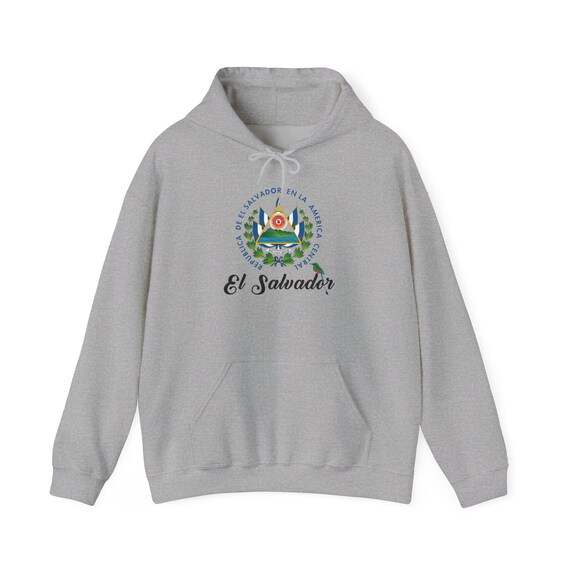 El Salvador Unisex Hooded Sweatshirt - Cozy Pullover for Central American Pride, Souvenir Gift, Latin American Heritage, Traveler Must-Have
